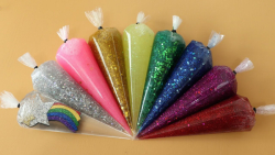 ساخت اسلایم ___ تم رنگین کمانی...