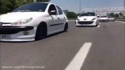 کاروان ماشین های اسپرت و کفخواب شده پژو 206 , 207 و پارس