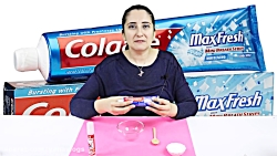 آموزش اسلایم با خمیردندان  چسب...