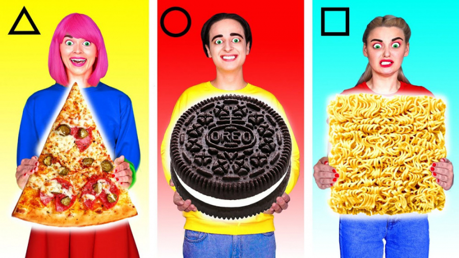 چالش غذایی با اشکال هندسی مختل...