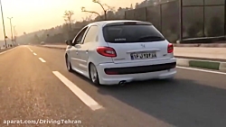 پژو ۲۰۷ پنوماتیک شده در خیابان