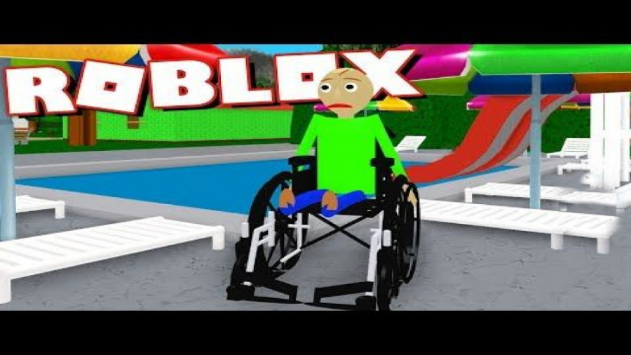 Baldi in a wheelchair roblox