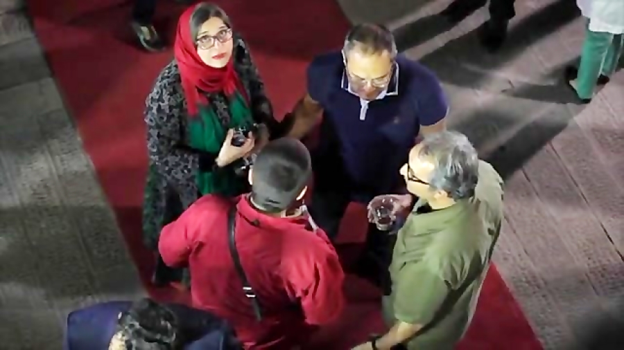 مراسم دیدار باعوامل فیلم پریدن از ارتفاع کم زمان15ثانیه