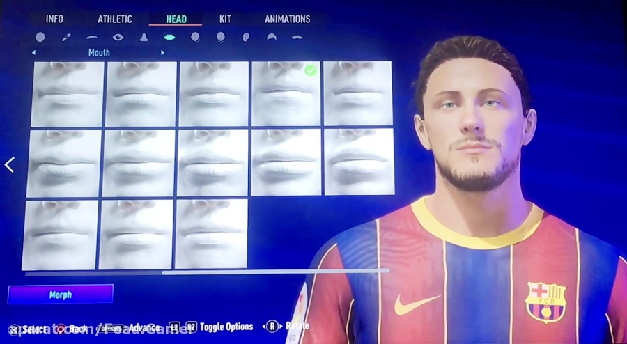 ساخت فیس اسکار مینگزا بازیکن بارسلونا در فیفا ۲۱