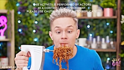 چالش خنده دار غذاهای 100 لایه...