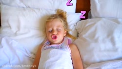 خوابیدن ناستیا و بابایی  ماجرا...