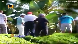 ترامپ با پلیس مخفی در زمین گلف...