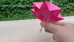 آموزش ساخت ساده ترین چتر کاغذی اوریگامی