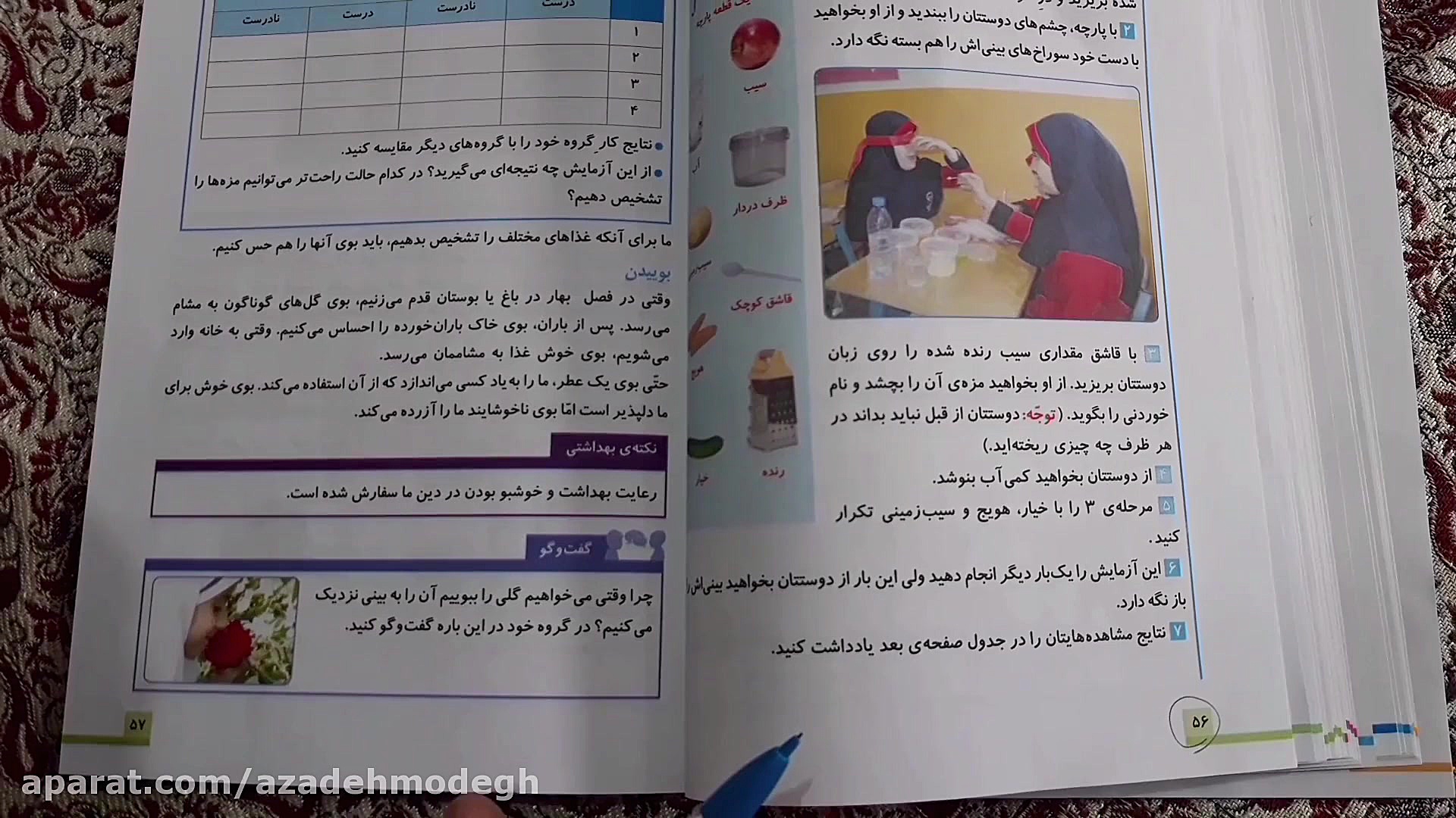 علوم پنجم،درس چه خبر؟(۲) قسمت دوم(حس بویایی)پایه پنجم دبستان شهریاری شادمهر عقیلی
