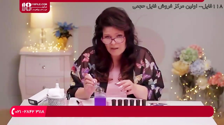 آموزش کاشت ناخن | کاشت ناخن تخصصی | کاشت ناخن (اکریلیک زدن با دست مخالف)