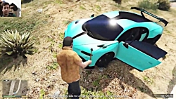 GTA 5 Stealing Luxury Super Cars با مایکل! (اتومبیل های زندگی واقعی #16)