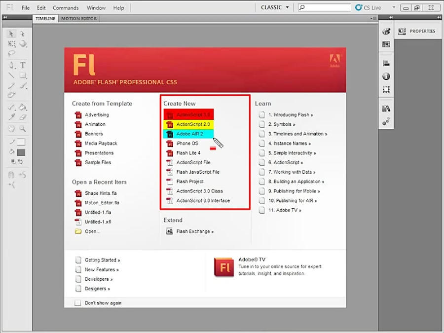 flash actionscript 3.0 class or interface