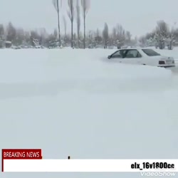 پژو پارس در برف