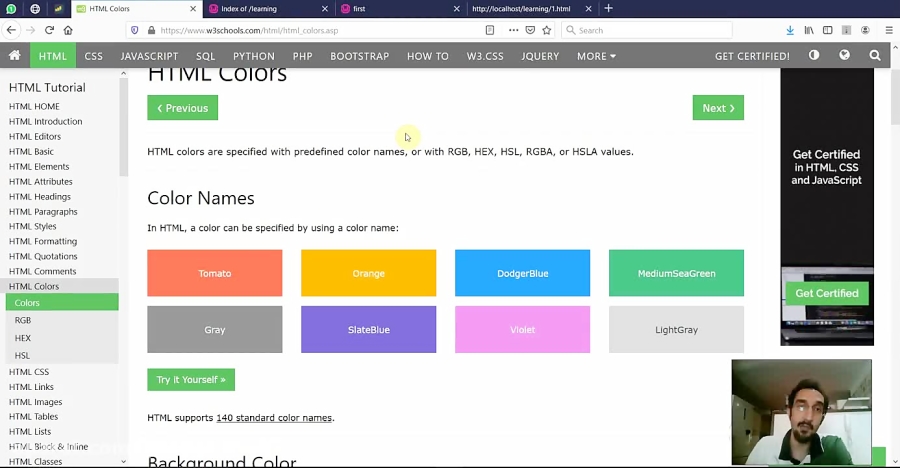 آموزش رنگ ها در html | آموزش تگ color در html