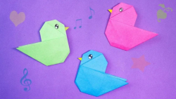 آموزش اوریگامی : ساخت پرنده بامزه