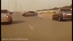 دستی کشیدن پژو پارس در جاده