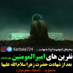 نفرین های امیرالمومنین بعد از حضرت زهرا سلام الله علیها  - استاد معاونیان