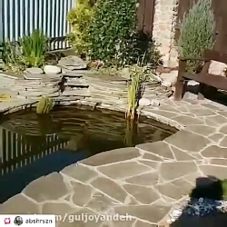 اجرای سنگ لاشه در محوطه باغ یک...