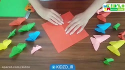 آموزش کاردستی - ایده خلاقیت - کاردستی اوریگامی پروانه