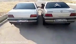 کاتاف زدن همزمان 2 ماشین پژو 405