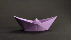 آموزش اوریگامی : ساخت قایق ساده