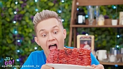 چالش غذاخوری خنده دار  غذاهای...