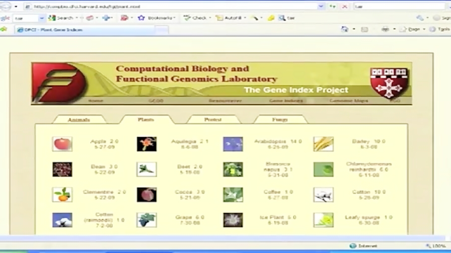 Sequencing Resources - Harvard Gene Index Project بهنوش بختیاری