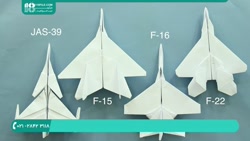 آموزش ساخت اوریگامی | اوریگامی هواپیما اف 22