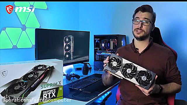 فیلم دوبله شده-معرفی کارت گرافیک بسیتر قدرتمند سری Suprim از msi زمان100ثانیه