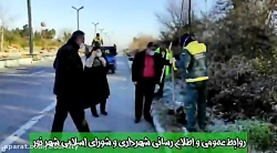 کاشت نهال در خیابان انقلاب شهرنور به منظورترویج فرهنگ ایثار جهاد و شهادت