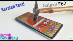 تست مقاومت گوشی سامسونگ گلکسی اف 62