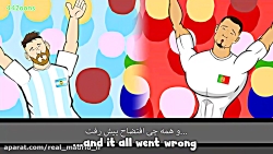 کارتون طنز شبی که مسی و رونالد...