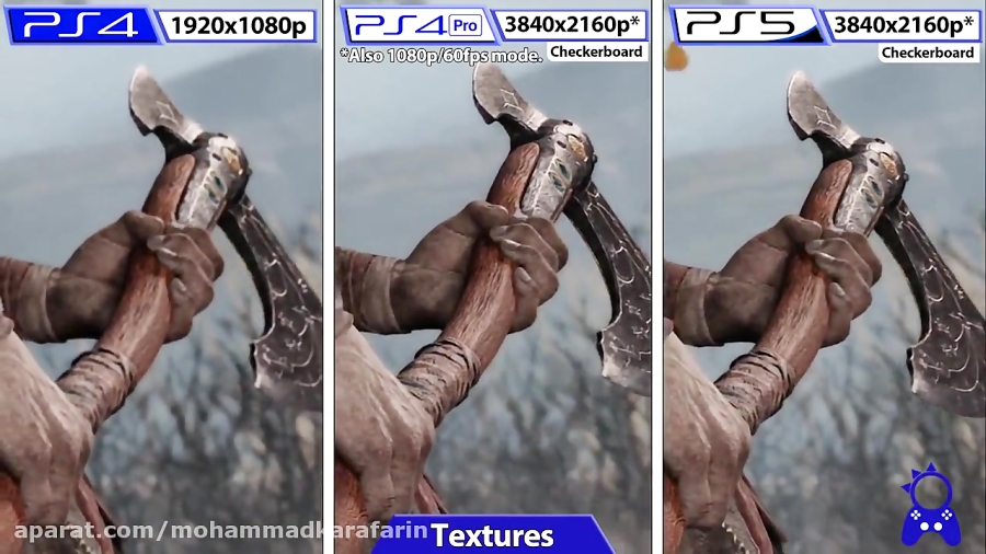مقایسه بین نسخه های PS4 و PS5 بازی God of War