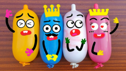 ساخت اسلایم با مواد درون بادکن...