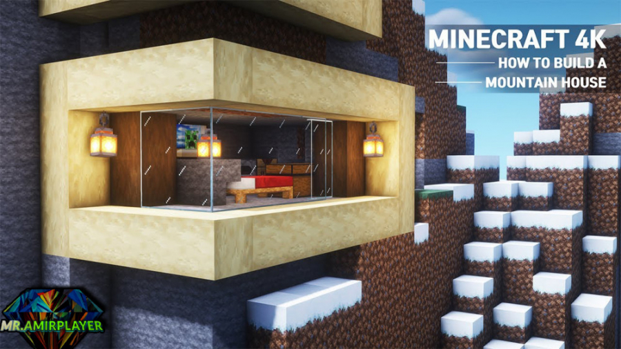 Minecraft Mountain House - آموزش ساختن خانه کوهستانی ساده در ماینکرافت