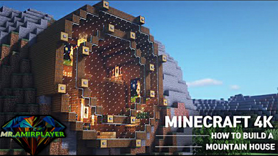 Minecraft Mountain House - آموزش ساختن یک خانه غول پیکر در کوه