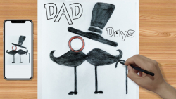 نقاشی کودکانه برای روز پدر