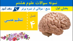 نمونه سوال امتحانی علوم هشتم فصل 4 تنظیم عصبی بخش اول