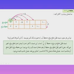 ریاضی ششم/صفحه 111/بازیاری/دبستان سعدی