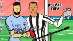 کارتون طنز درس رونالدو به ژیرو...