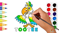 آموزش نقاشی به کودکان - طوطی