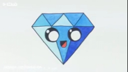 اموزش نقاشی گوگولی الماس بسیار ساده