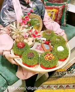 ایده سفره هفت سین با بطری پلاس...