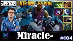 گیم پلی دوتا 2 - Miracle با Anti-Mage در Safe lane در Patch 7.27