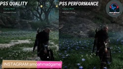 مقایسه دو حالت performance vs quality در Ps5 بازی acc valhalla