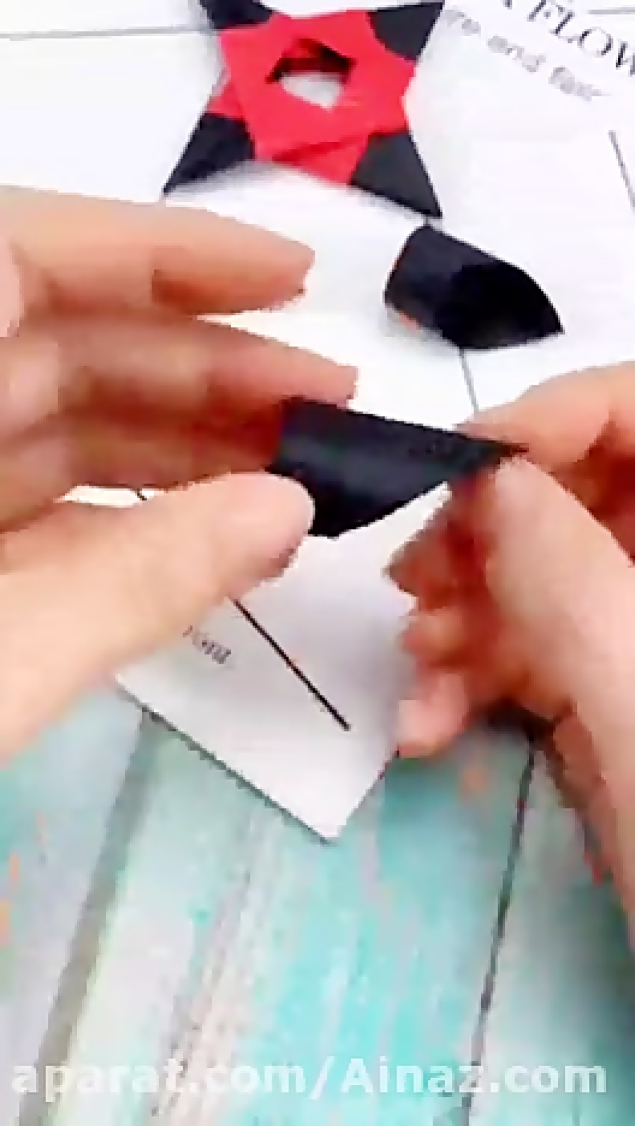 آموزش اوریگامی ساخت ناخن گربه ای