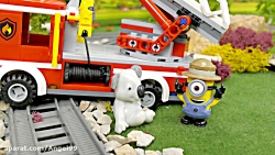 ماشین بازی ق 123  لگو نردبان آ...