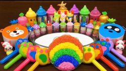 مخلوط کردن اسلایم های رنگی و م...