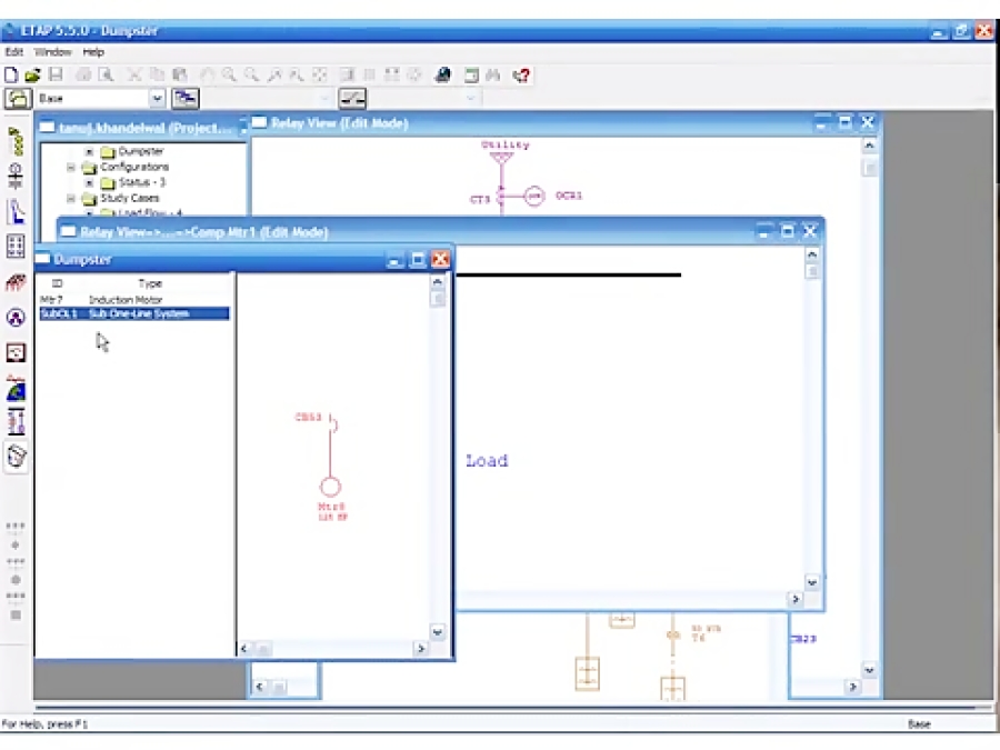 System Dumpster in ETAP Software 5.5 Advanced