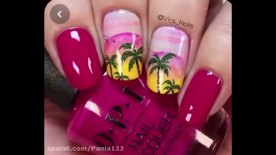 طرح ناخن دخترونه